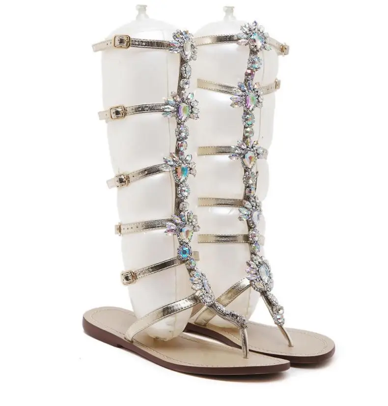 zapatos de mujer shoes woman nouveau sandals women sapato feminino sandalias ayakkabi flat sandalia romanas rhinestone 2019 moda | Обувь