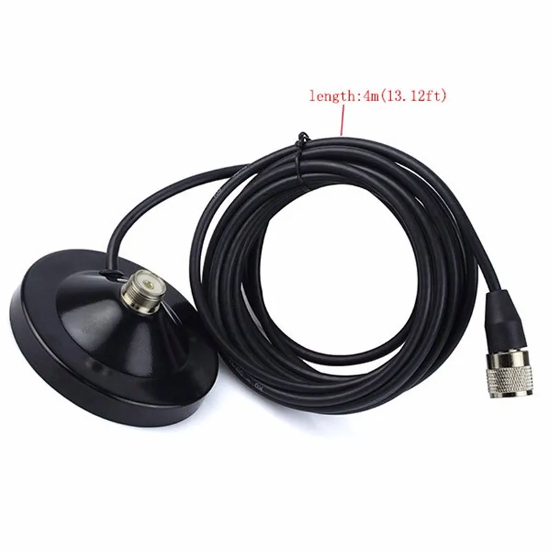 

NEW Black MS90 Mobile Car Antenna Magnetic Roof Mount Base with 4m Coaxial Cable UHF Male Connector