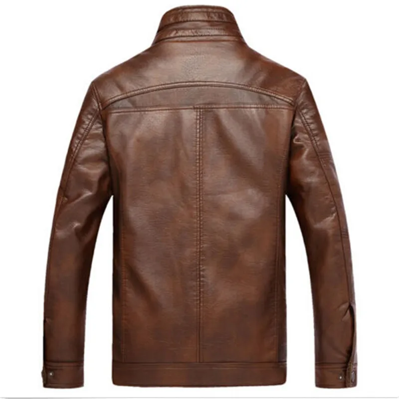 Зимняя мужская теплая натуральная кожа меховая подкладка куртка Пальто Верхняя