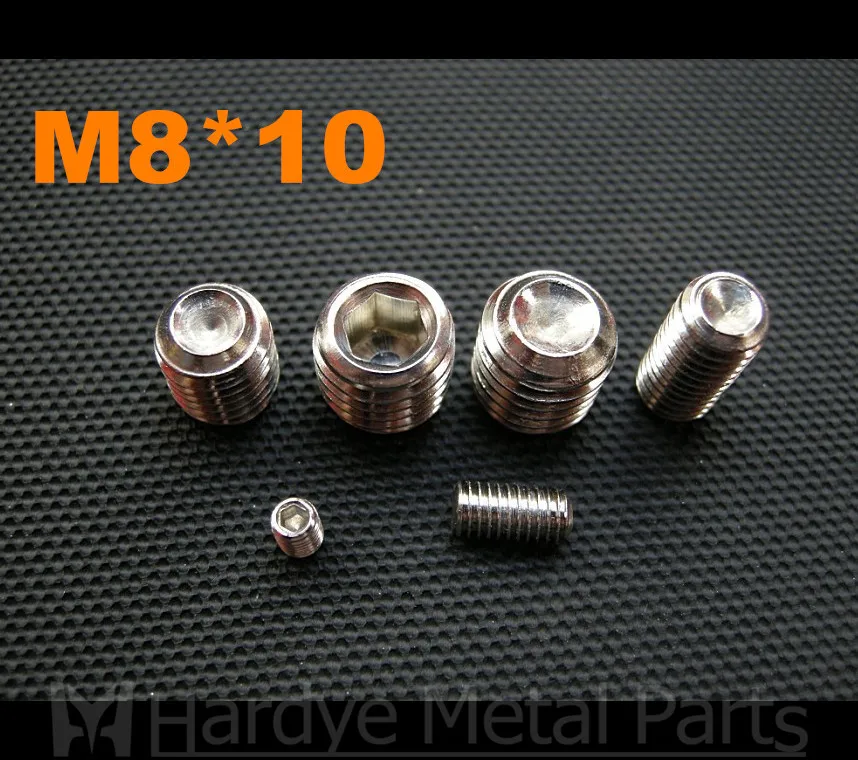 

100 шт./лот M8 * 10 DIN916 нержавеющая сталь Шестигранная головка scew с крышкой винт