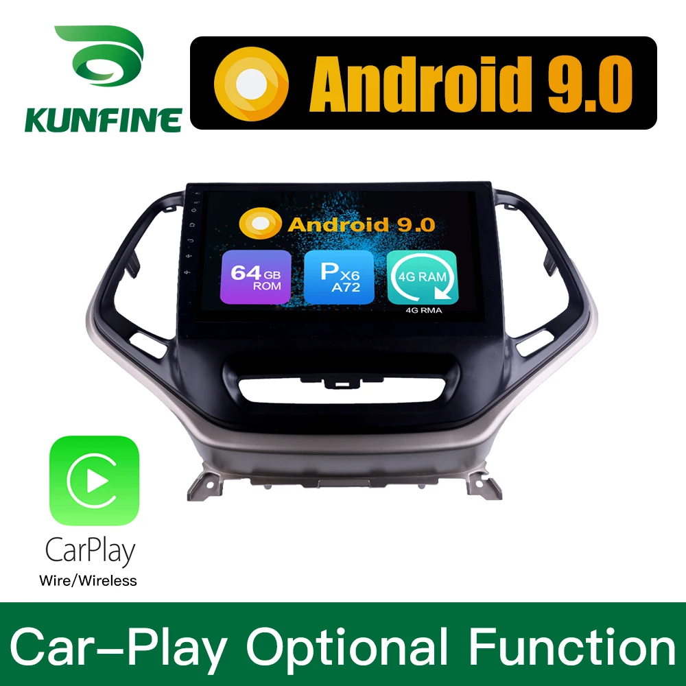Android 9 0 Ram 4G Rom 64G PX6 Cortex A72 автомобильный DVD GPS мультимедийный плеер стерео для Jeep