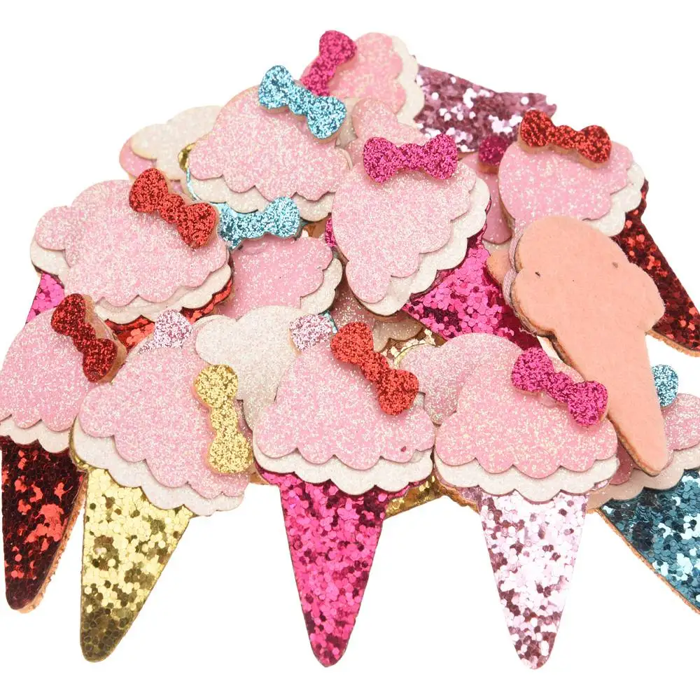 Заколки для волос с блестками и бантом аксессуары DIY 35 шт. 3*5 см| |