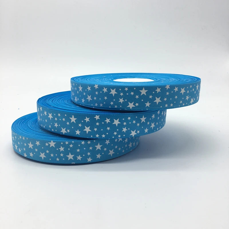 Бант для волос Небесно Голубой 5 ярдов/партия 1 дюйм (25 мм)|star grosgrain ribbon|decorate ribbon