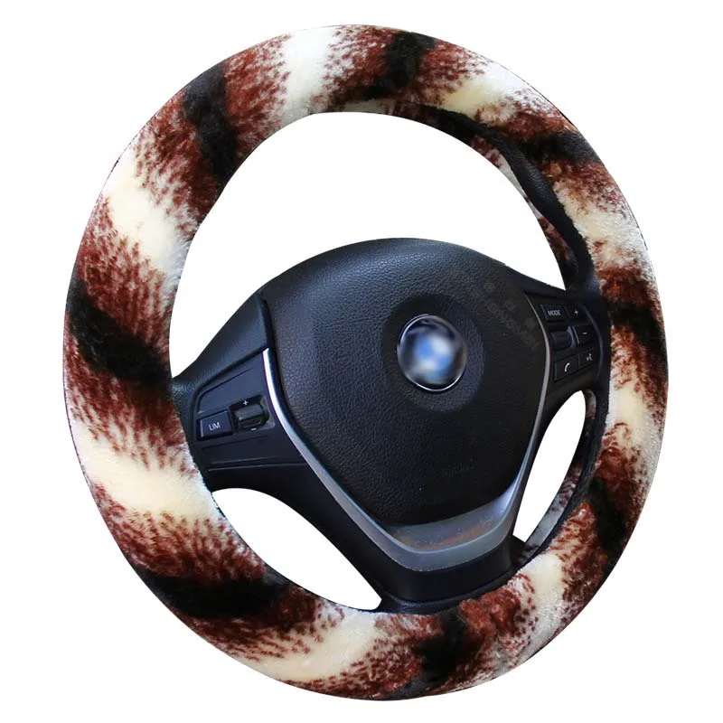 4 цвета плюшевый чехол на руль зимний Винтажный автомобильный интерьер для bmw lada