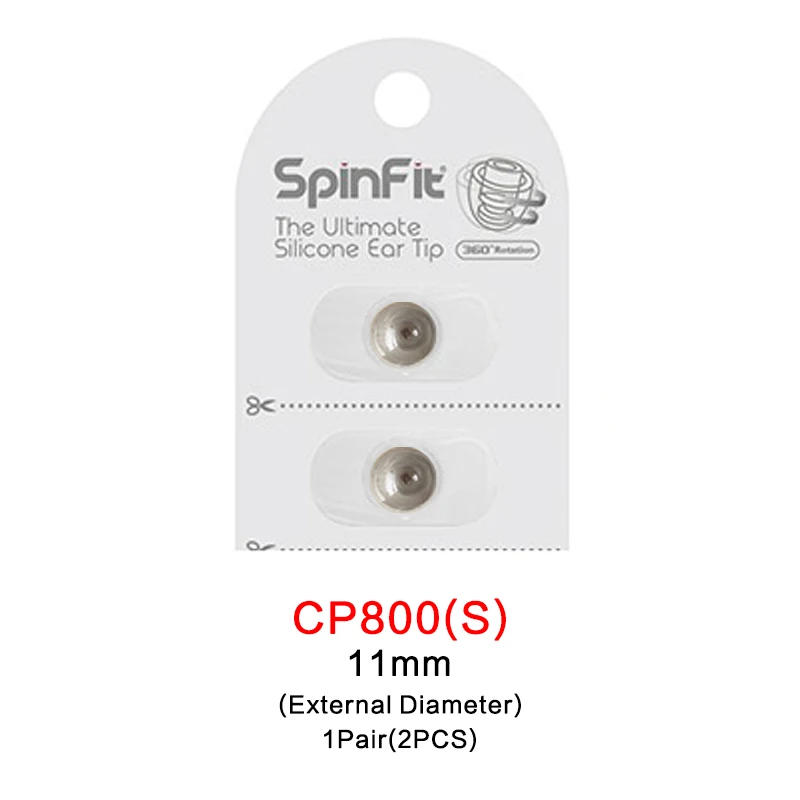 CP800-S(11mm) Оригинальные наушники DUNU SpinFit CP100 CP800, патентованный силиконовый наушник, 1 пара(2 шт - Цвет: CP800-S(11mm)