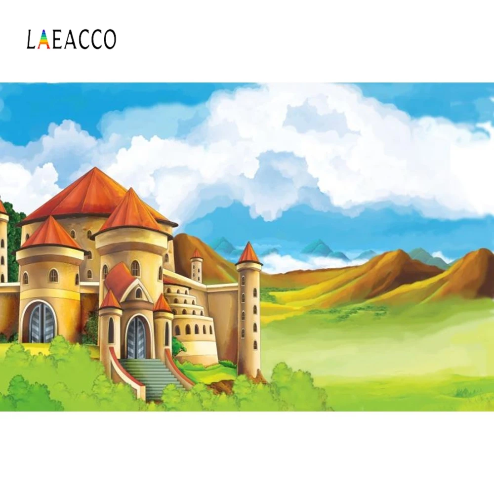 Фоны для фотосъемки Laeacco Dreamy Grassland вечерние фоны детского портрета по