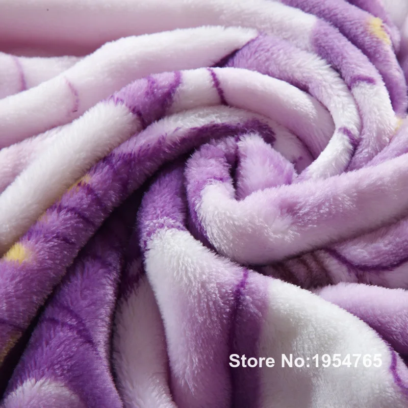 ARNIGU Lily flowers purple soft Blanket Fleece bedsheet winter bedding/sofa Throws Twin Queen Full Double size plaids | Дом и сад