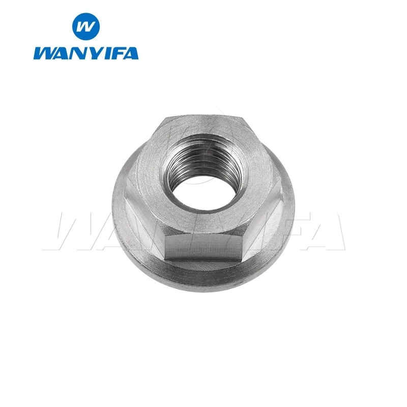 Titanium M6 Титановый "Wanyifa" M5 M6 M8 гайка фланца Радуга голубое золото Цвет для Велосипедный дисковый тормоз - Цвет: Titanium M6