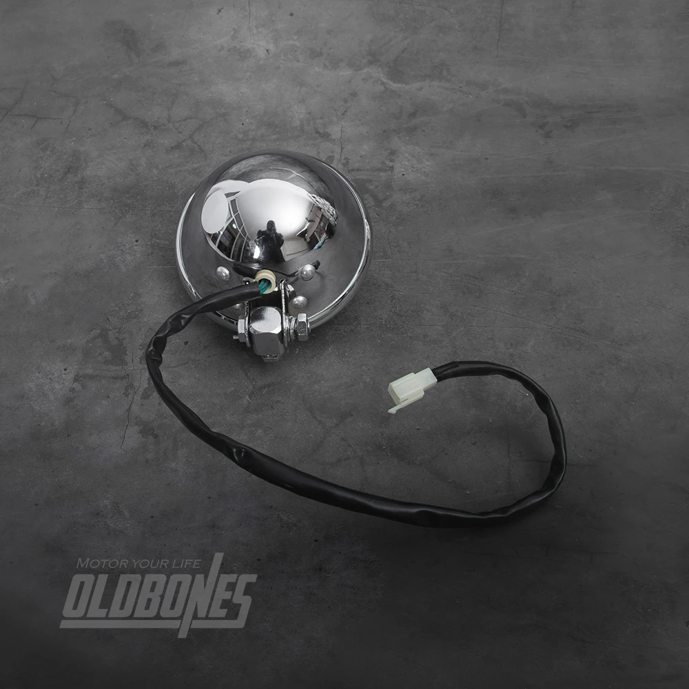 1 шт. OLDBONES Кафе Racer дальний и Ближний светильник универсальный модифицированный головной светильник винтажный мотоциклетный круглый CNC светодиодный 5,75 дюймовый налобный фонарь