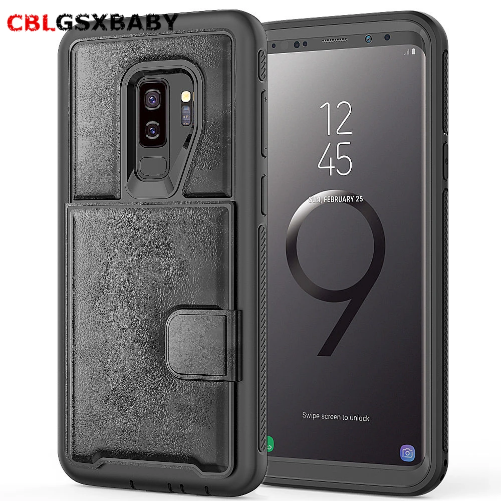 2018 Новый CBL PC + ТПУ PU кожаный чехол для Samsung S20 S10 Plus Note 9 с несколькими отделениями