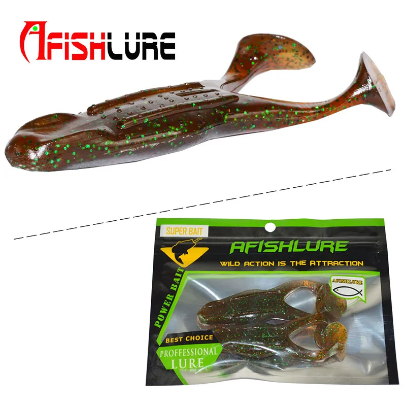 2pcs/lot 105mm 13g Afishlure Frog Soft Bait Fishing Lures And 49mm Wide Belly Crank Hook Hooks Lure | Спорт и развлечения