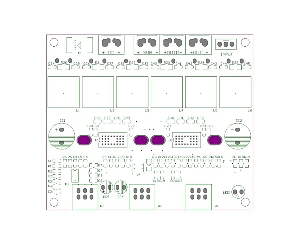 Aiyima TPA3118DD2 сабвуфер усилитель доска 30 Вт* 2+ 60 Вт HiFi высокой мощности TPA3118D 2,1 цифровой аудио усилители с панелью
