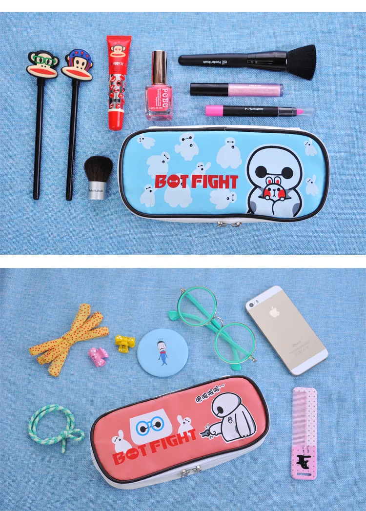 Школьные принадлежности продвижение Papeleria Trousse школьников Stylo корейский стиль Kawaii Big Hero Baymax Карандаш Чехол коробка гелевая ручка