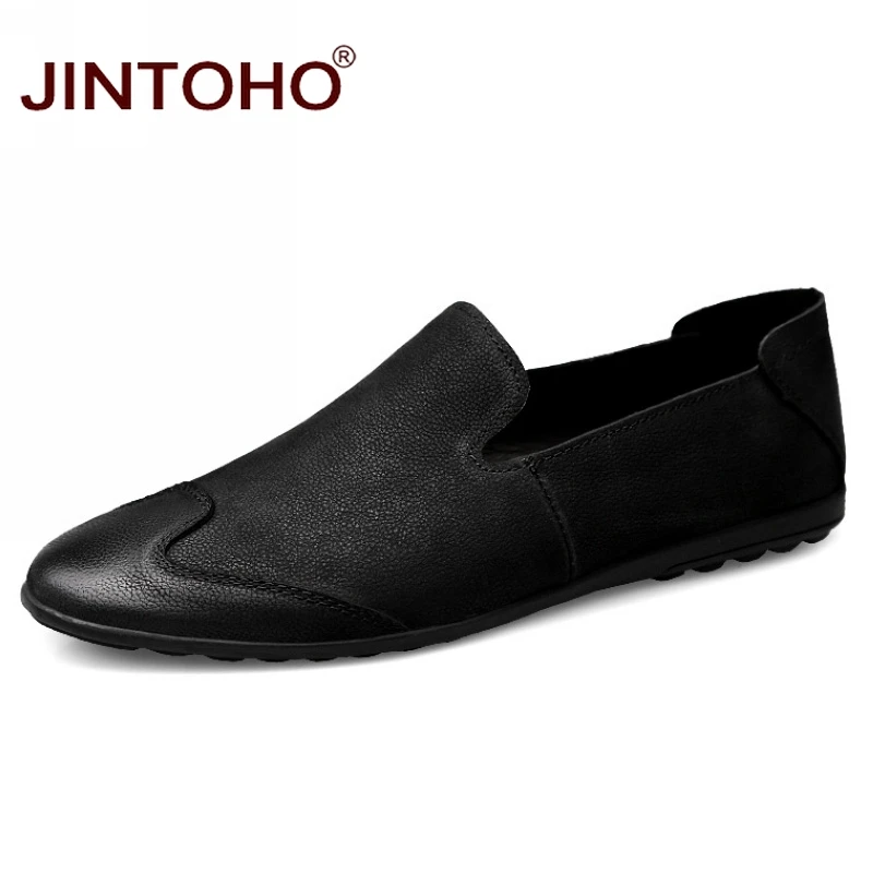 JINTOHO Мужская обувь из натуральной кожи модная повседневная Брендовая мужские