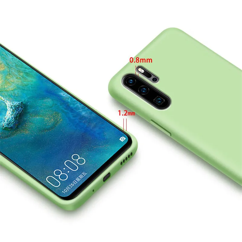 Простой однотонный силиконовый чехол для телефона Huawei P20 P10 P30 Lite Mate 10 20 Pro 20X Case P Smart
