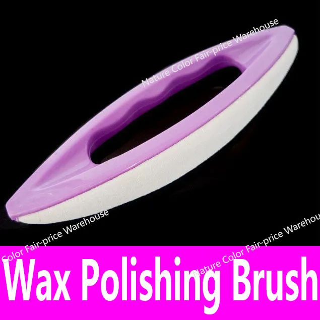 Профессиональная полировальная щетка для ногтей с кожаным буфером восковая