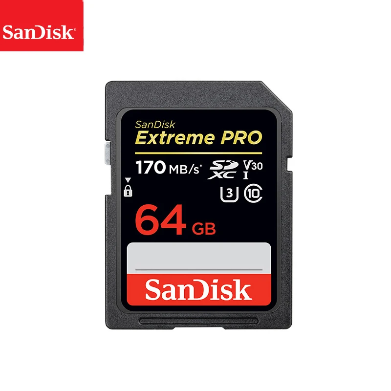 Карта памяти Sandisk Extreme Pro SD класс 10 U3 170 ГБ 128 макс. скорость чтения 256 | Компьютеры и