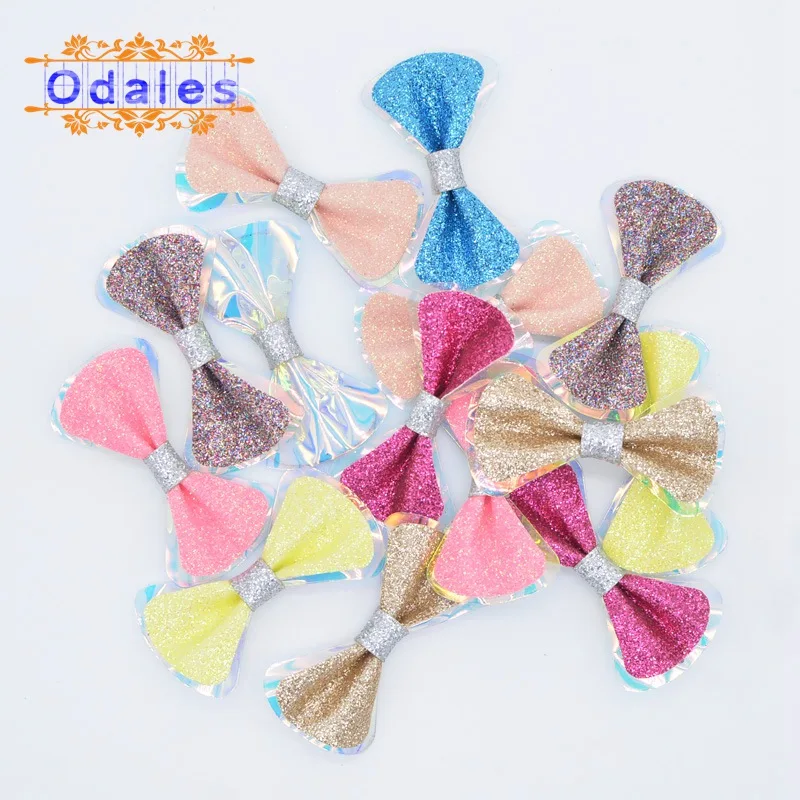 14 шт. блестящие банты с блестками и для украшения волос мягкие патчи поделок