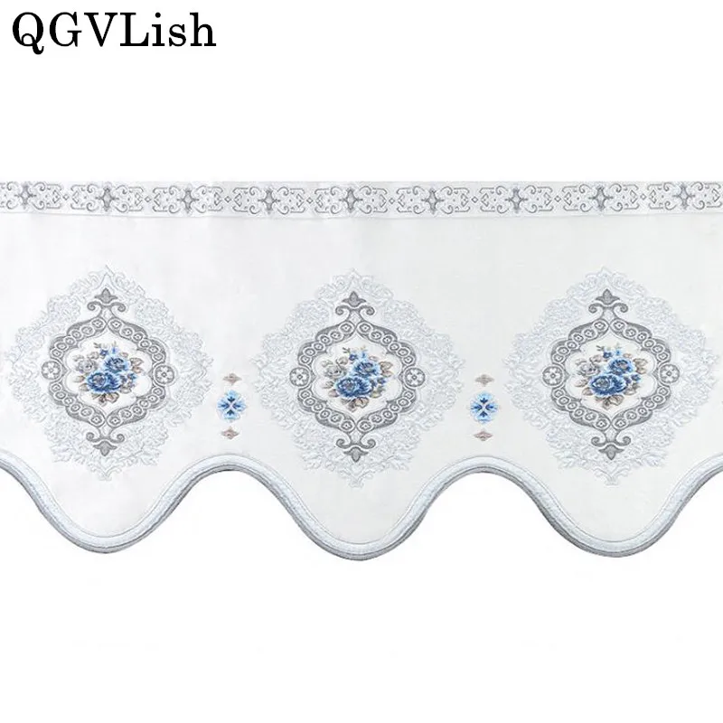 Qgvish 55 см в ширину, шенилл, короткие занавески, ткань, сделай сам, балдахин, сценический, для спальни, гостиной, дивана, окна, Декор, занавески, аксессуары