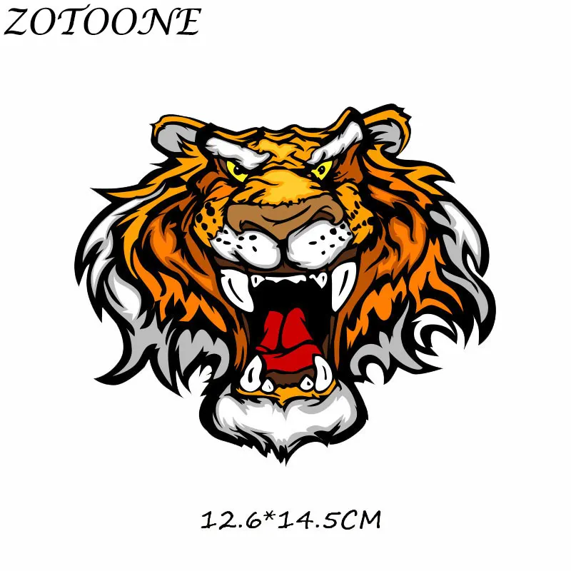 ZOTOONE термотрансферные нашивки для одежды цветок тигр аппликация детская одежда