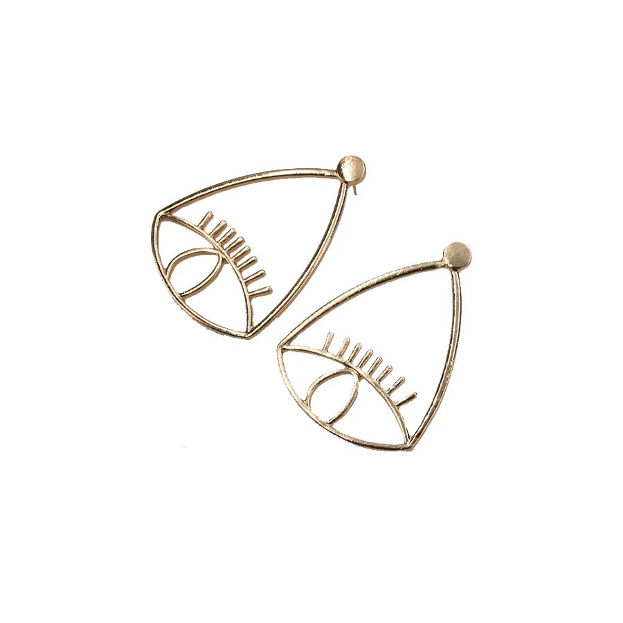 GEREIT Exaggerated Punk Jewelry Gold Silver Black Chunky Big Eye Stud Earrings For Women Statement Funny Brincos | Украшения и