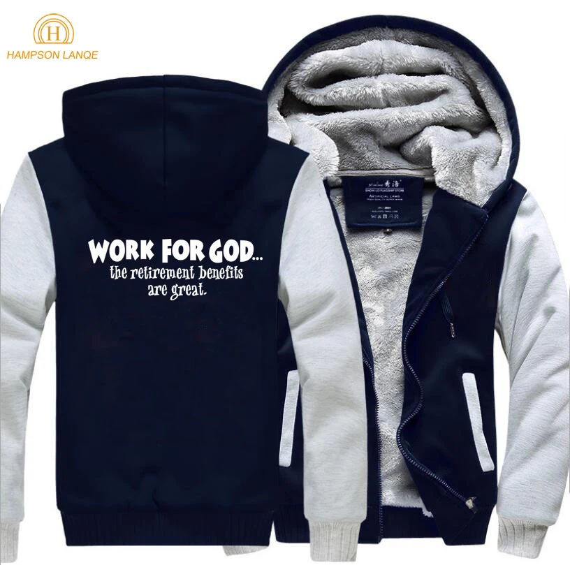 Мужские толстовки с надписью Work For God The reception Fantasy Great Super Jesus Christ зимние теплые