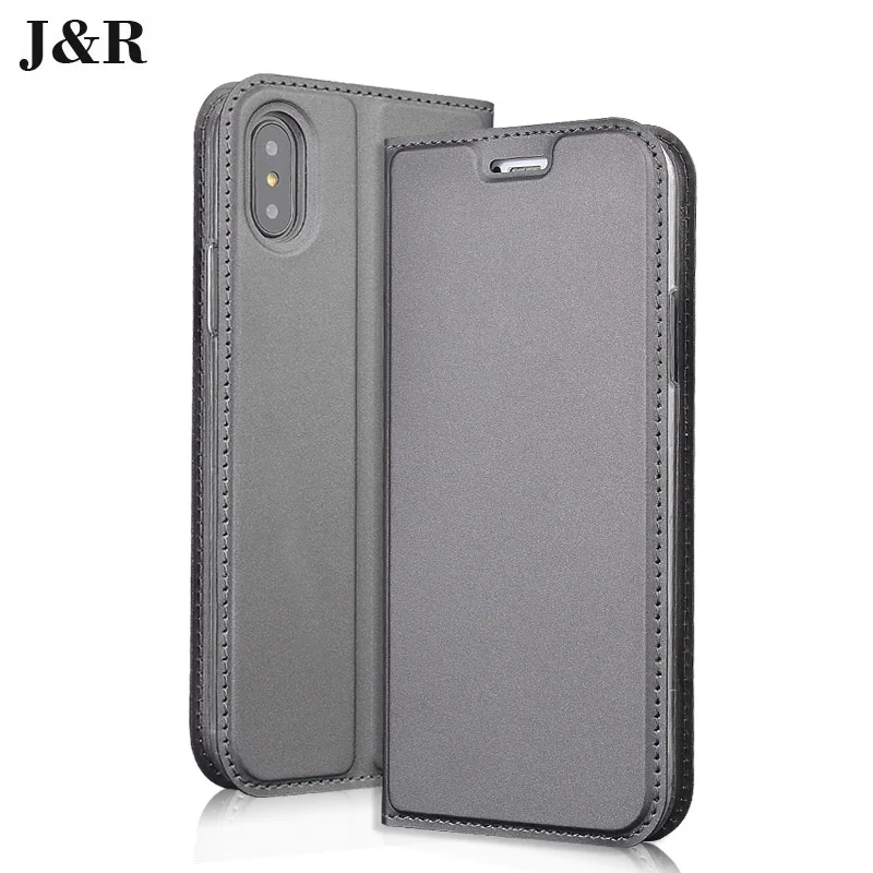 J &amp R Роскошный кожаный флип чехол для iPhone X книжка 10 5 8 '' телефона высокое