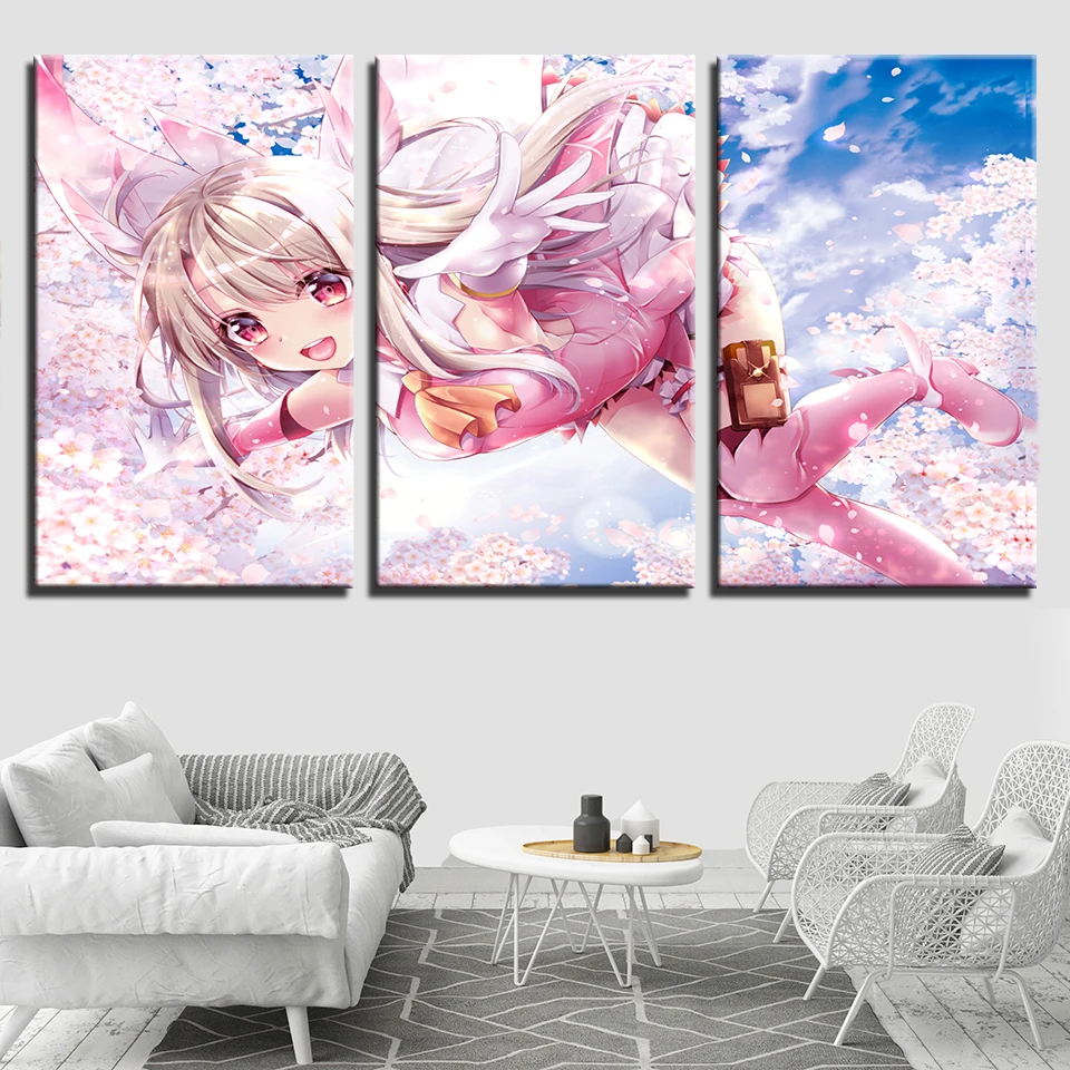 Домашний декор холст с принтом HD 3 предмета анимация для ролевых игр девочек