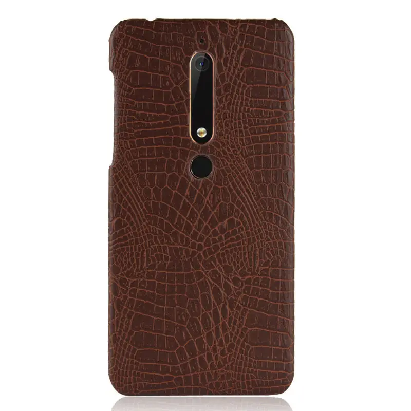 Для Nokia 6 1 чехол 2018 5 Роскошный PU кожаный твердый пластиковый на заднюю панель для