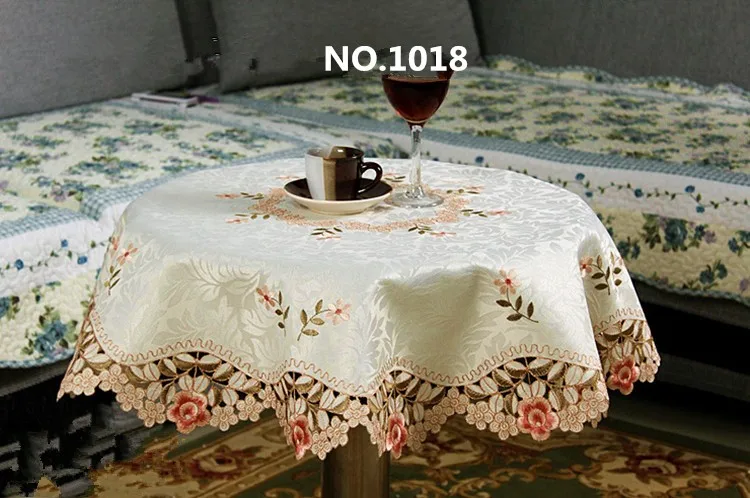 Круглый, 85*85 см, ручная работа, вышивка, скатерть, Топпер, роскошный, полиэстер, сатин, жаккард, вышивка, цветочные скатерти
