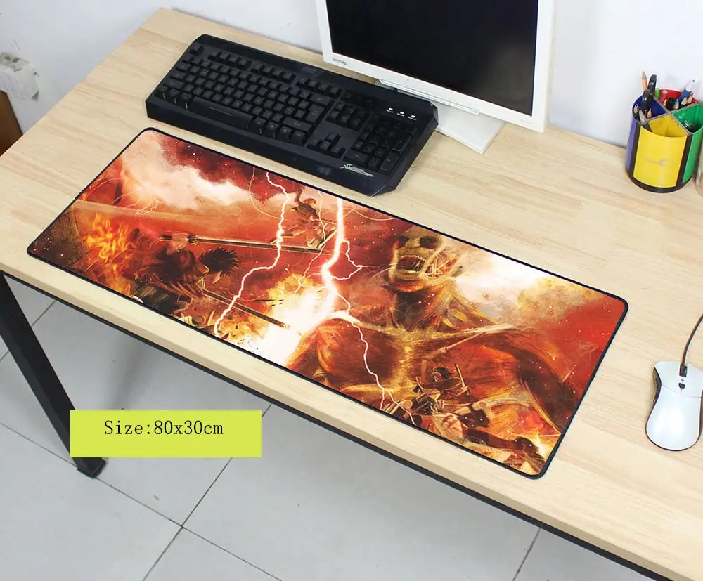 Коврик для мыши attack on titan 800x300 мм, милый компьютерный коврик для мышки с аниме, игровой коврик для мыши, высокое качество - Цвет: Size 800x300x2mm