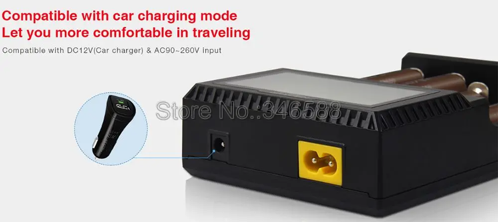 C4 зарядное устройство Miboxer для 10340 10440 AA AAA 14500 18650 26650 зарядное устройство Универсальное зарядное устройство 4 канала