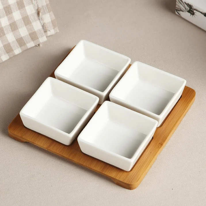 Минималистичная квадратная керамическая обеденная тарелка декоративные