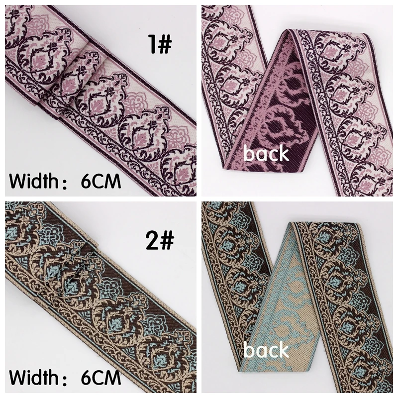 Ribbons for crafts Polyester cotton lace ethnic costume embroidered webbing blinds decoration 5yards/lot Width 6CM | Дом и сад