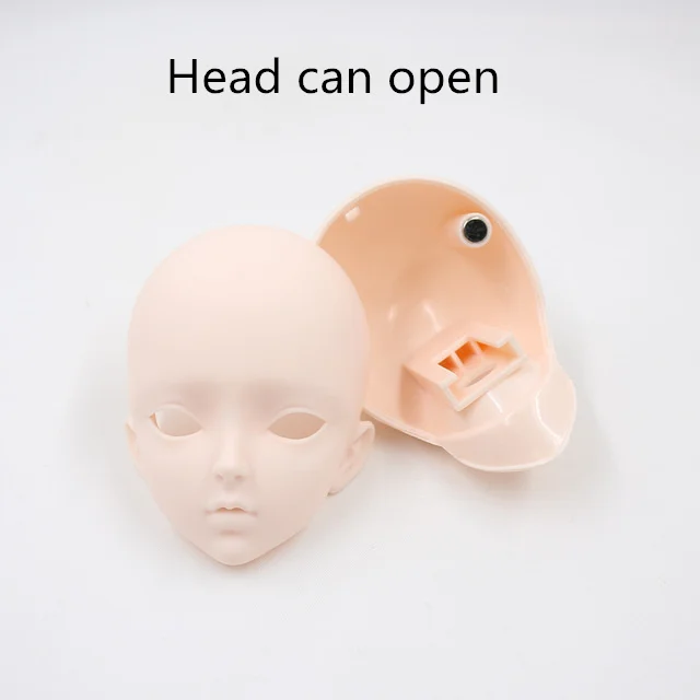 head can be opened 1/3 bjd кукла 62 см, кукла для тела, белая кожа, голова с/без макияжа, AI YoSD MSD SD, набор игрушек, подарок для детей - Цвет: head can be opened