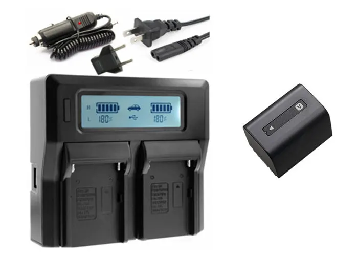 NP FV70 FV30 FV50 аккумулятор + зарядное устройство с двумя USB и ЖК дисплеем для Sony HDR CX105