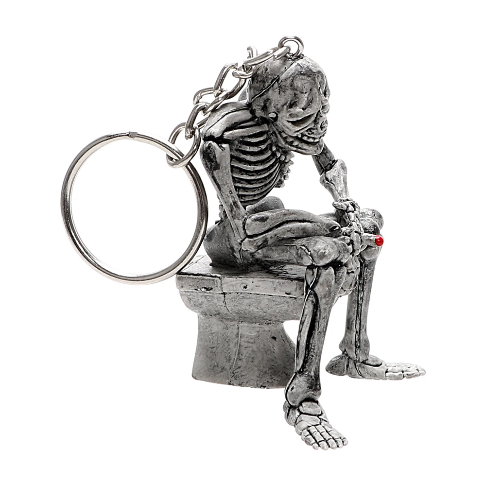 Резиновый брелок YOSOLO для ключей крутой декоративный с черепами в туалете