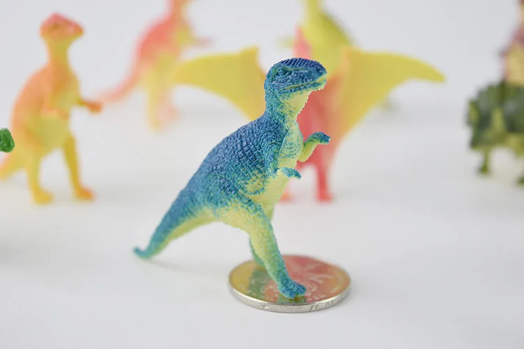 12 шт./лот 1 дюйм 3 дюйма Имитация Динозавра модель животного пластиковый динозавр