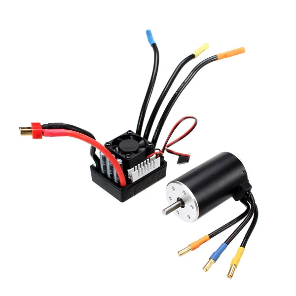 Racerstar 3660 бесщеточный водонепроницаемый Бессенсорный двигатель 80A ESC для 1/8 1/10 ралли с коротким ходом