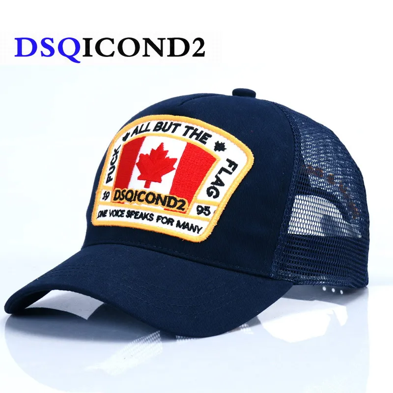 

DSQICOND2 Maple Leaf Mesh Baseball Cap DSQ2 Letters High Quality Men Women Cap Custom Design ICON Logo Cap Bonnet Homme Dad Hat