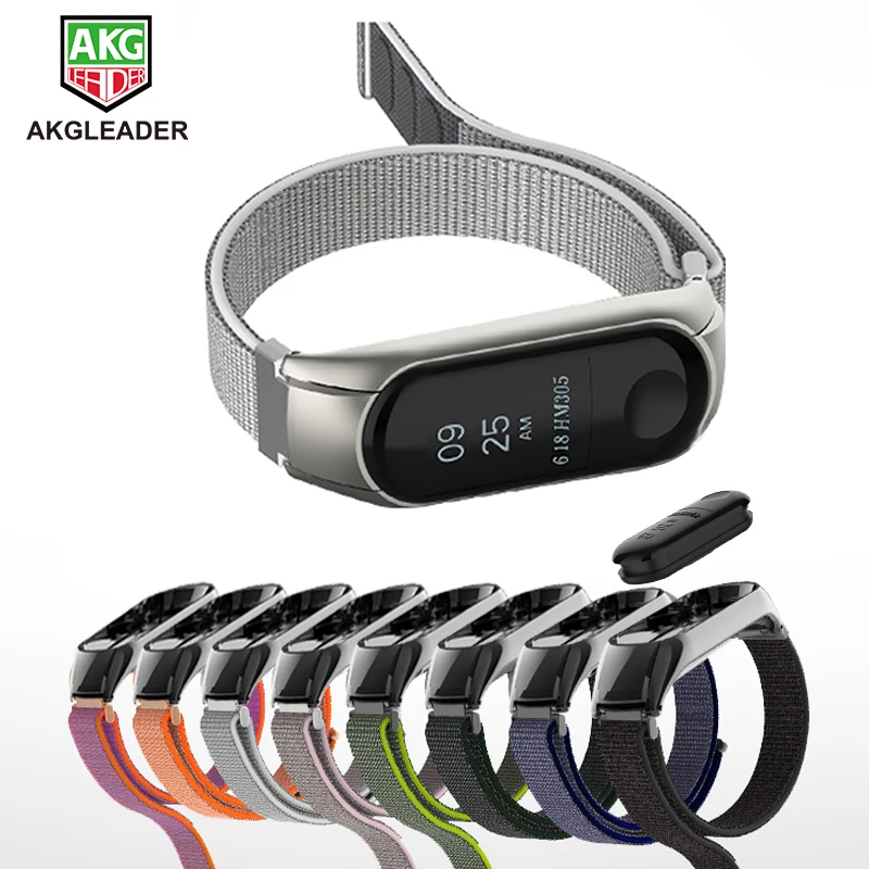 Ремешок нейлоновый для Xiaomi Band 5 3 2 спортивный браслет XIAOMI MI 4 наручных часов |