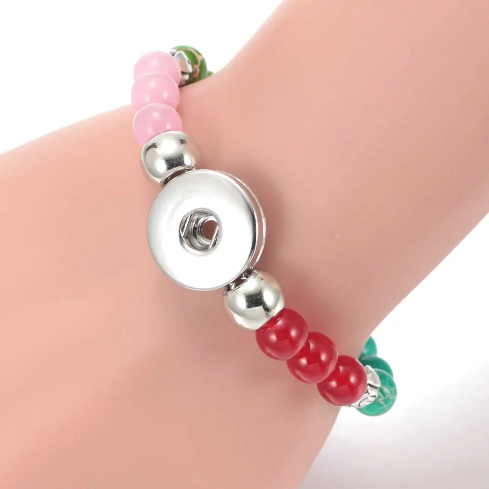 Новые поступления модные очаровательные 18 мм кнопки красочный браслет Высокое