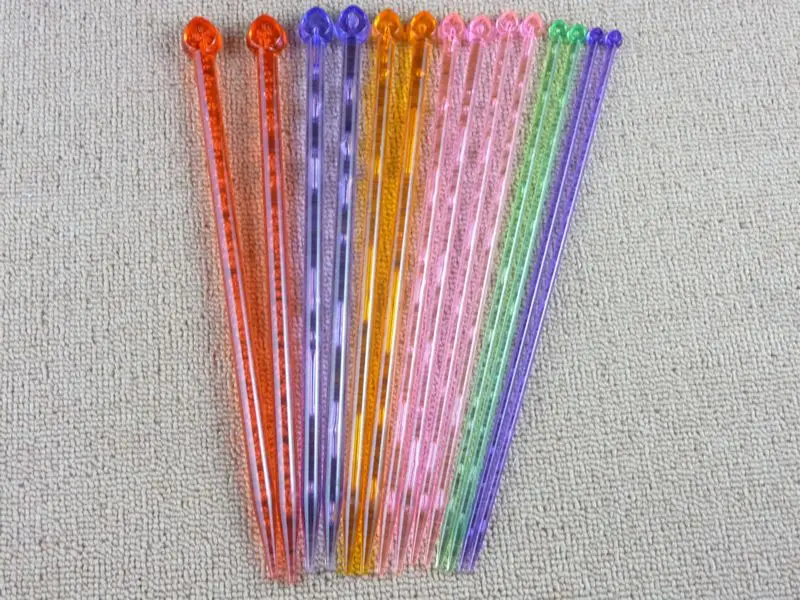 14 шт./компл. многоцветный Вязание игл, детская Вязанная одежда «Crochet, крючки, станок и Пластик ремесло плетения изделий Пластик тонкие туфли острый Вязание палочки