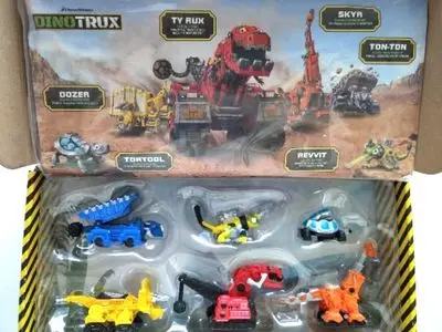 20 С оригинальной коробкой Dinotrux грузовик-динозавр съемный динозавр игрушечный автомобиль мини-модели новые детские подарки модели динозавров - Цвет: 20