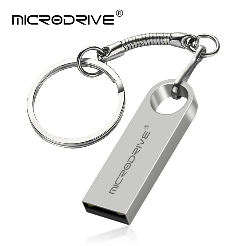 4 цвета металлический usb 64 ГБ 32 ГБ 16 ГБ 8 ГБ карта памяти USB флеш-накопитель memoria usb палочки Флешка с цепочкой для ключей