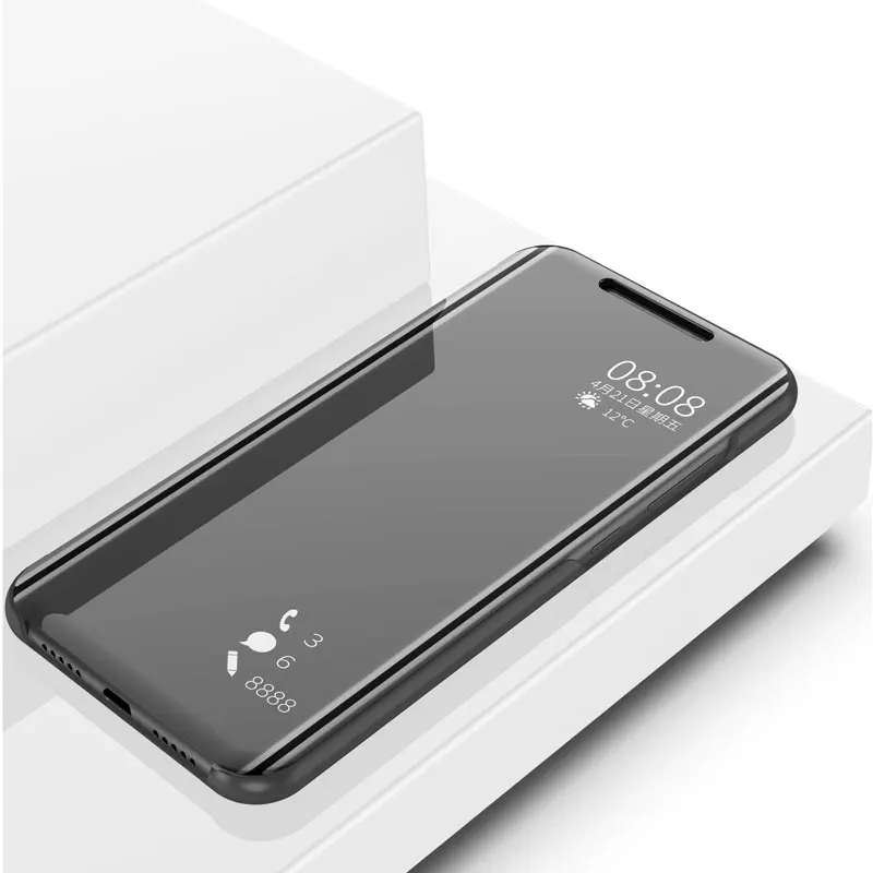 Чехол для Xiaomi Mi 8 SE прозрачный зеркальный умный откидной кожаный чехол Redmi Note 5 4 4X 5A
