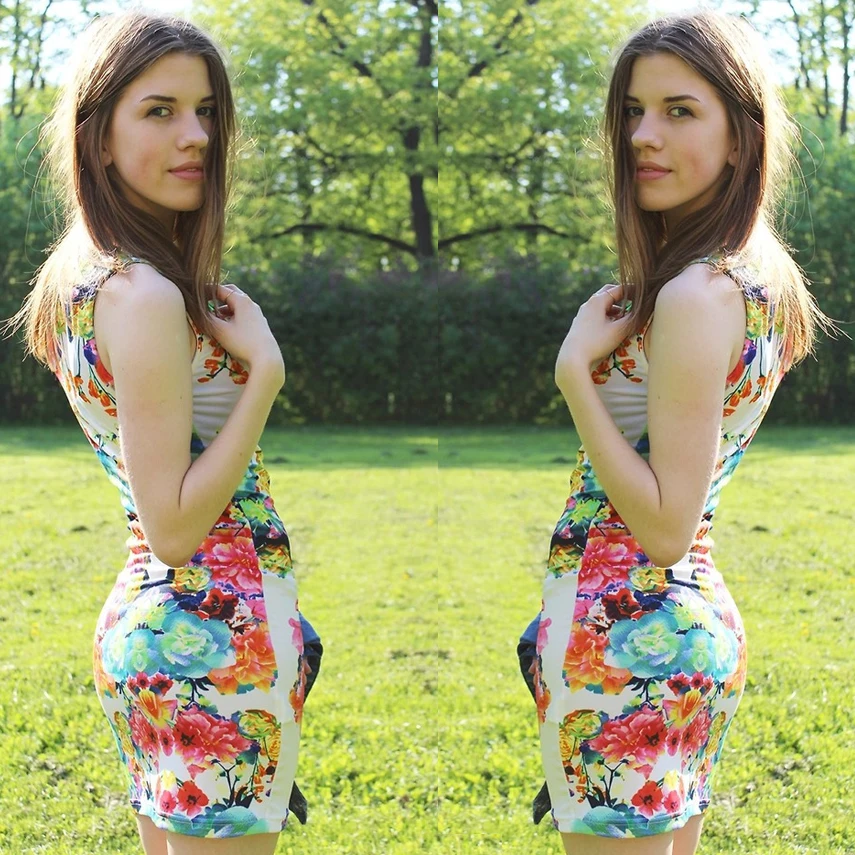 Летние платья GZXISI новинка модное женское платье с О образным вырезом винтажный