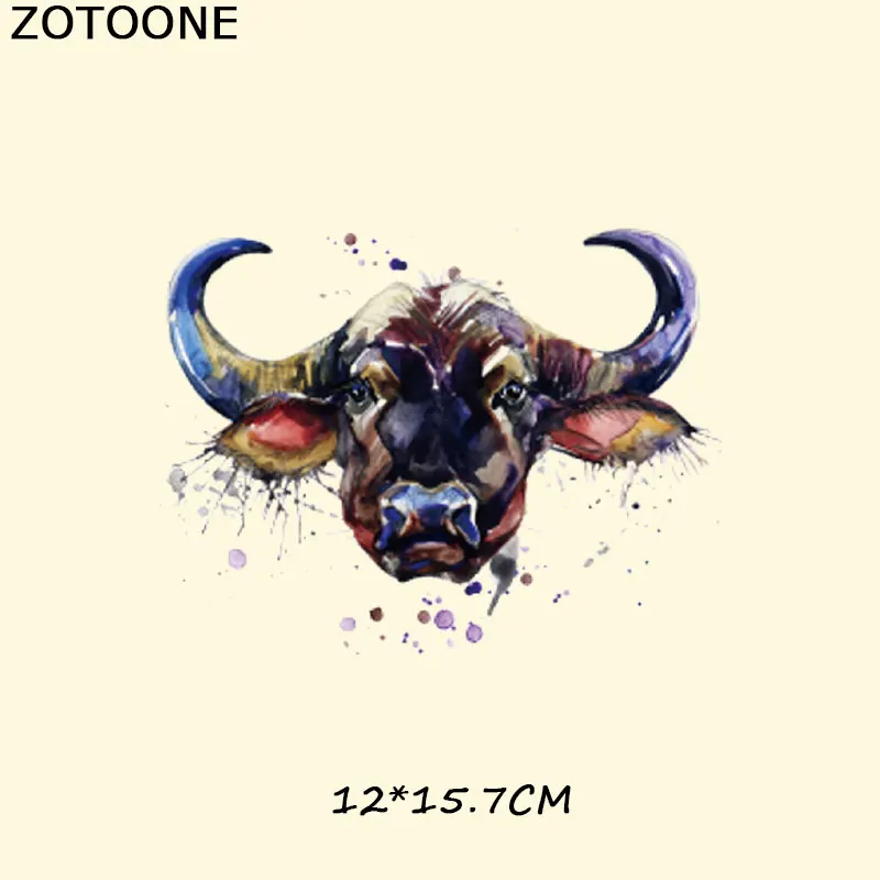 ZOTOONE наклейки-заплатки Красочные животные моющиеся печать на футболке одежда украшения дизайн Diy аксессуары железная передача
