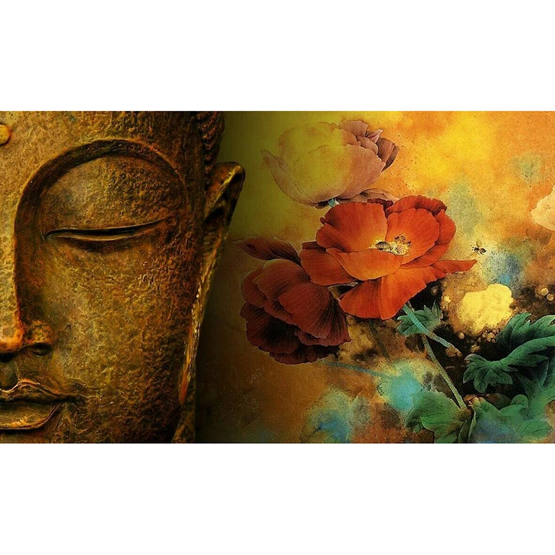 

Full Drill Buddha 5D square Diy Diamond Painting Mosaic Resin Pasted Embroidery Needlework 3D Cross Stitch Kits Craft HL017