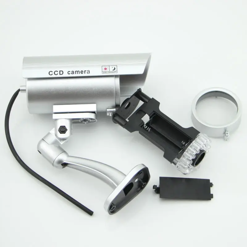 Водонепроницаемая поддельная камера видеонаблюдения с мигающим светодиодный